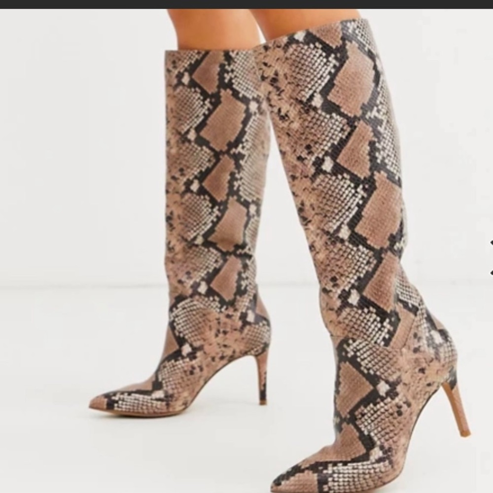 Steve Madden Kimari Pink Snake Boots